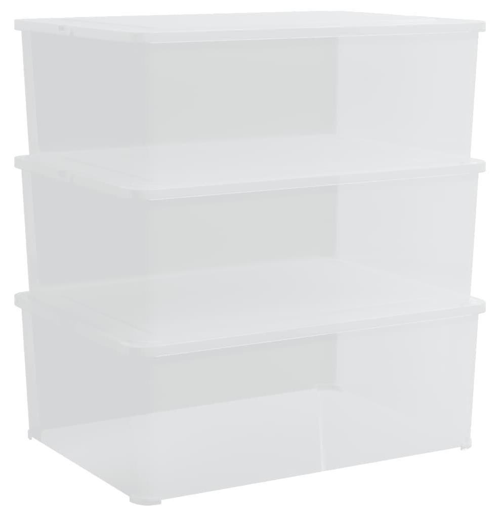 vidaXL Aufbewahrungsboxen 3 Stk. Kunststoff 10 L Stapelbar