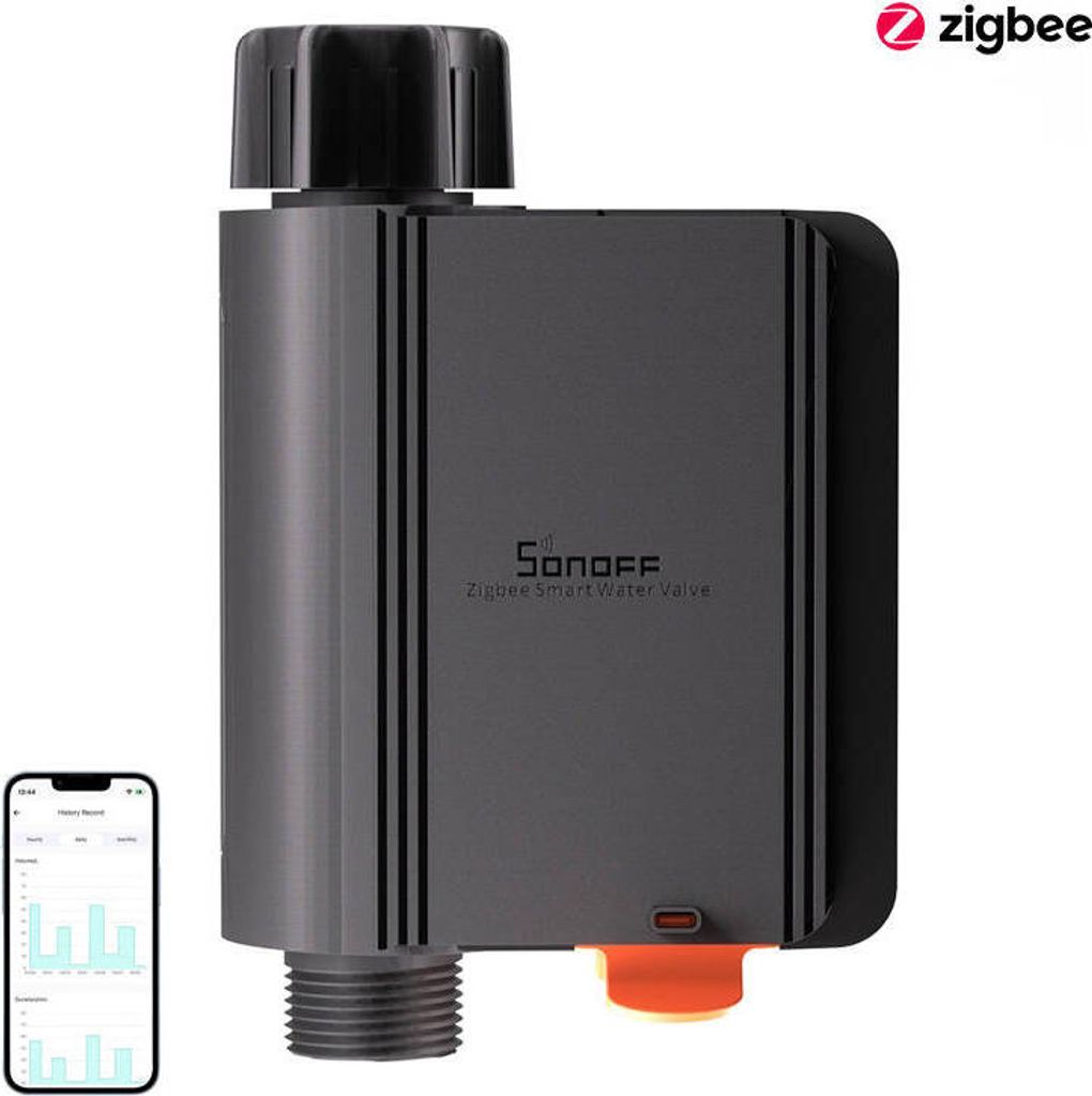 SONOFF Smart Bewässerungscomputer,App-gesteuertes automatisches Bewässerungssystem mit Zeitplanung und Mengensteuerung, erfordert Zigbee 3.0 Hu...