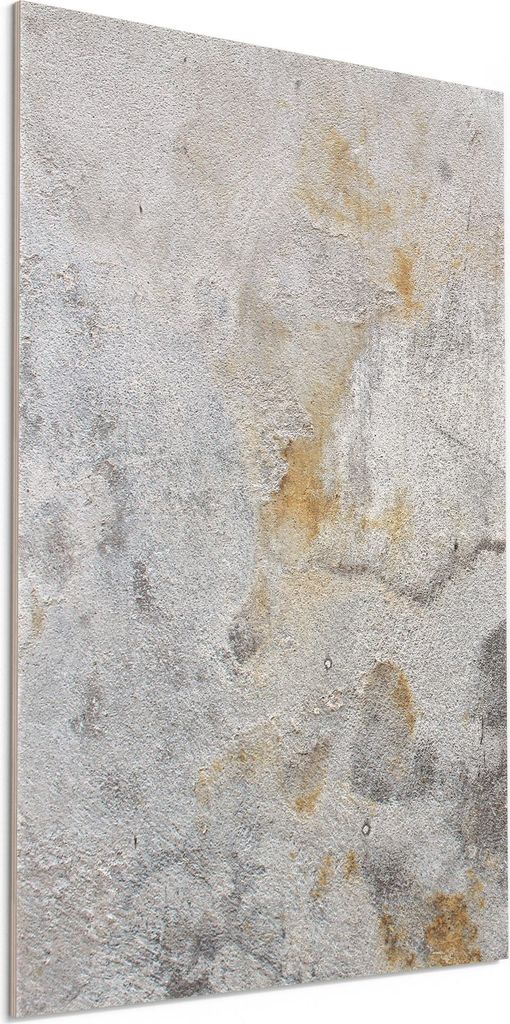 DEQORI Holzbild 40x60 cm 'Pastellfarbener Putz' Bild auf Holz Wandbild Kunstdruck