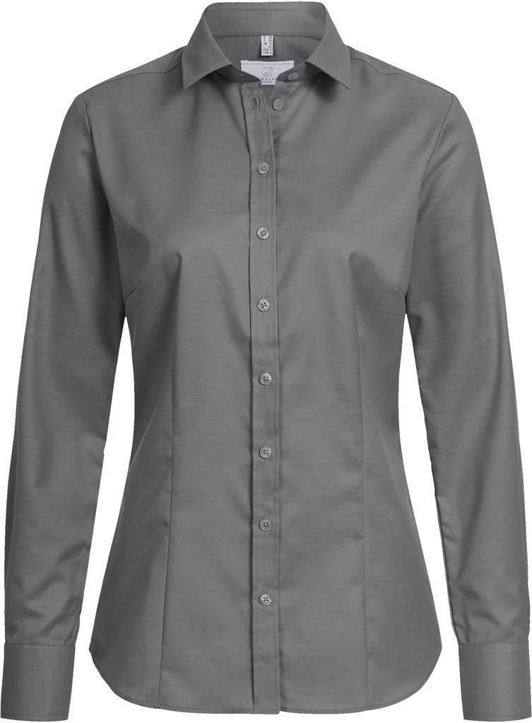 Greiff Modern with 37.5 Damen Bluse Langarm Kent Regular Fit Grau 50