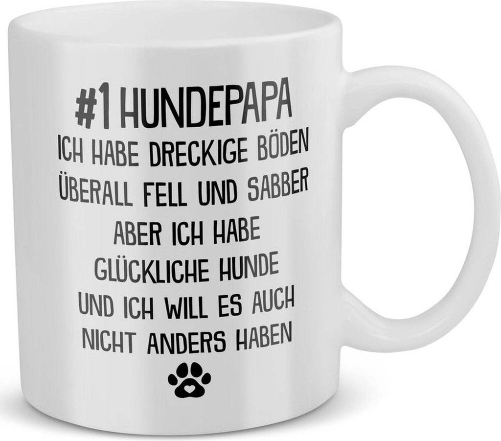 22Feels Bester Hundepapa Tasse Hund Herrchen Geschenk Männer Hundeliebe Welpe Kaffeetasse Haferl Geschenkidee Geburtstag Vatertag Weihnachten
