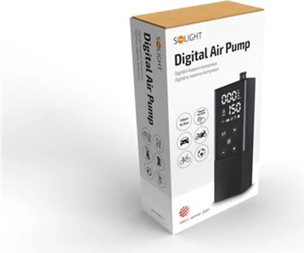 Solight PAP01 Compressore Batteria 10,3 Bar | Mini Pompa Digitale Auto
