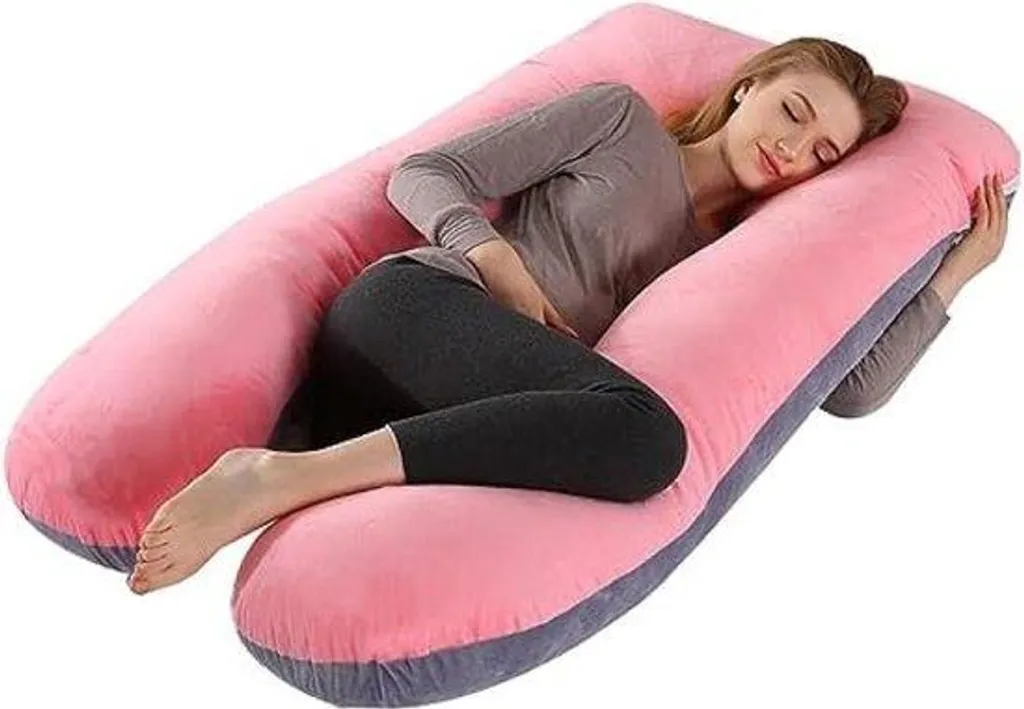 Coussin de grossesse rond en mousse 130x70 cm - Support latéral optimal