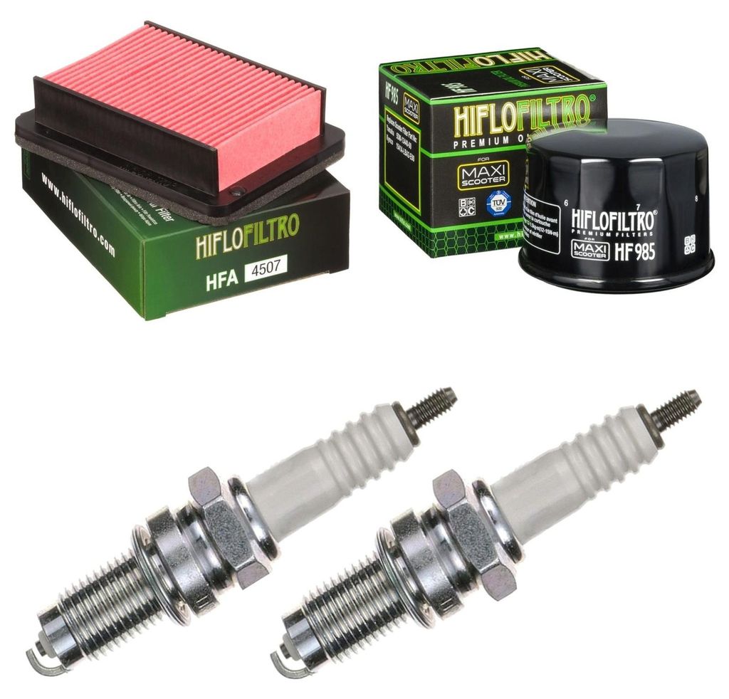 Service-Kit für Yamaha XP 500 A TMax White Max ABS 2010 Filter Zündkerzen von pamoto - Neu