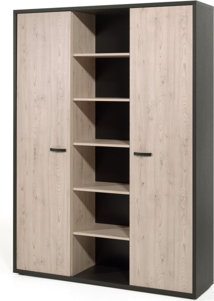 Meublorama NT-CAPO-CAP2H*4C/144KG, Schwarz, 2 Tür(en), 15 Regale, 2 Jahr(e), 400 mm, 1600 mm