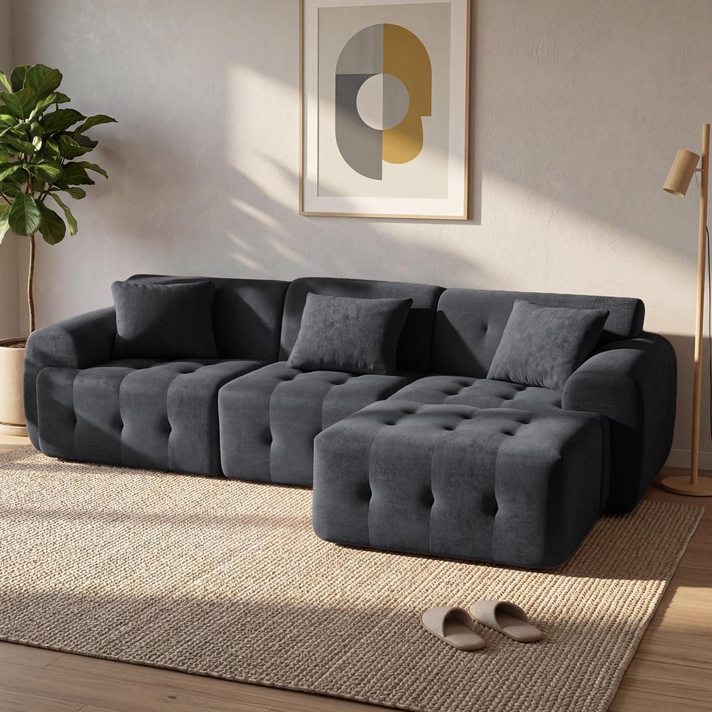 Divano ad angolo COMHOMA, 245 x 60 x 40 cm, divano modulare Immagine del prodotto 