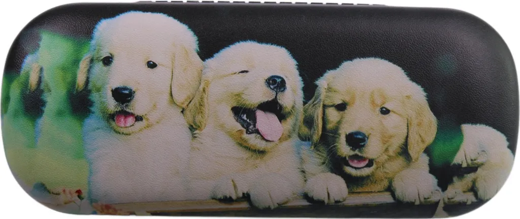 Custodia Occhiali Rigida con Cuccioli - Regalo Ideale e Sicuro