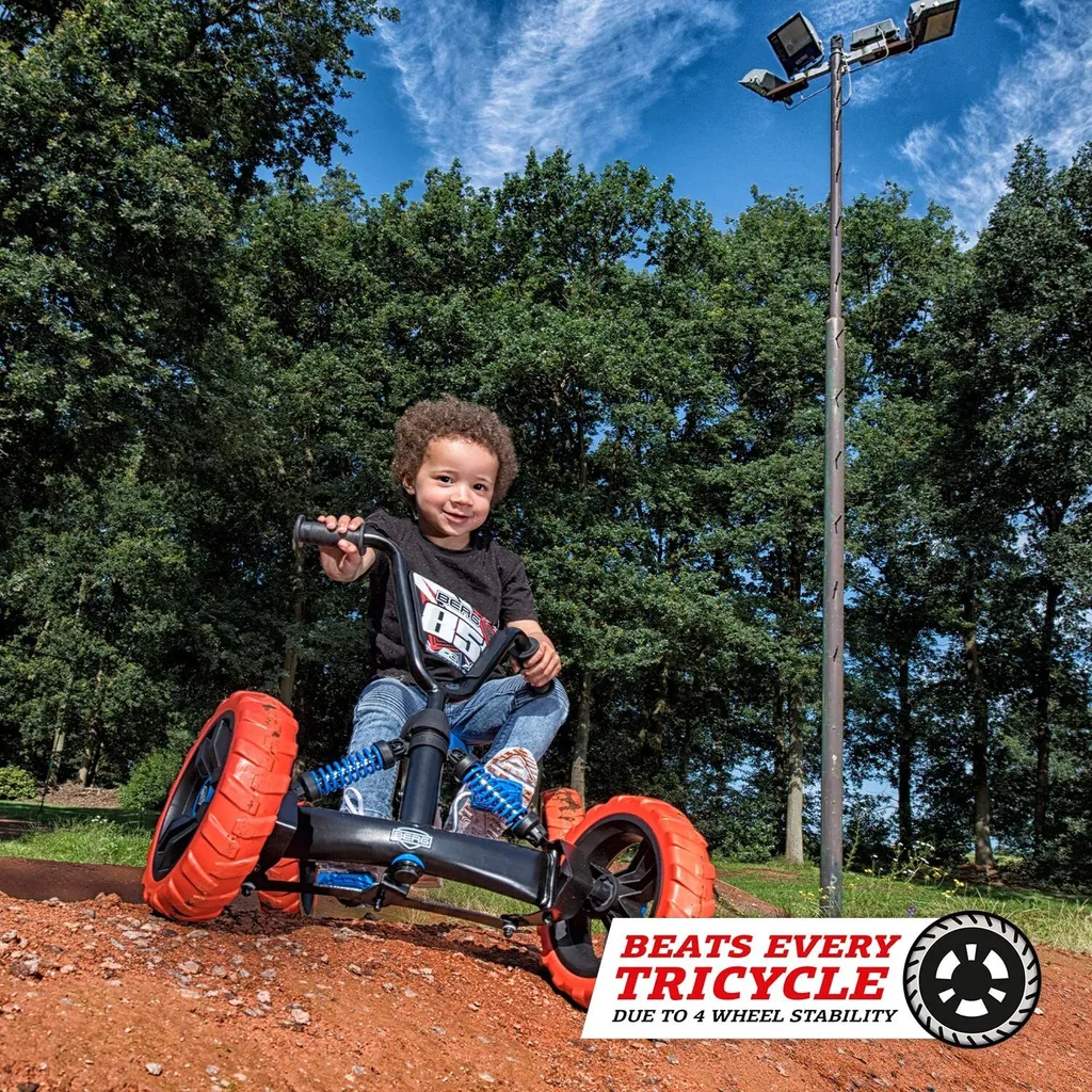 Kart à Pédales Enfant BERG Buzzy Nitro - Vélo à Quatre Roues Stable 2-5 Ans