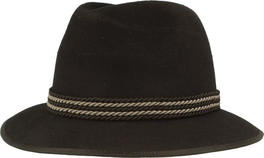 Cappello Trekking Hut-Breiter Tradizionale Lana 100% 5 Pieghe