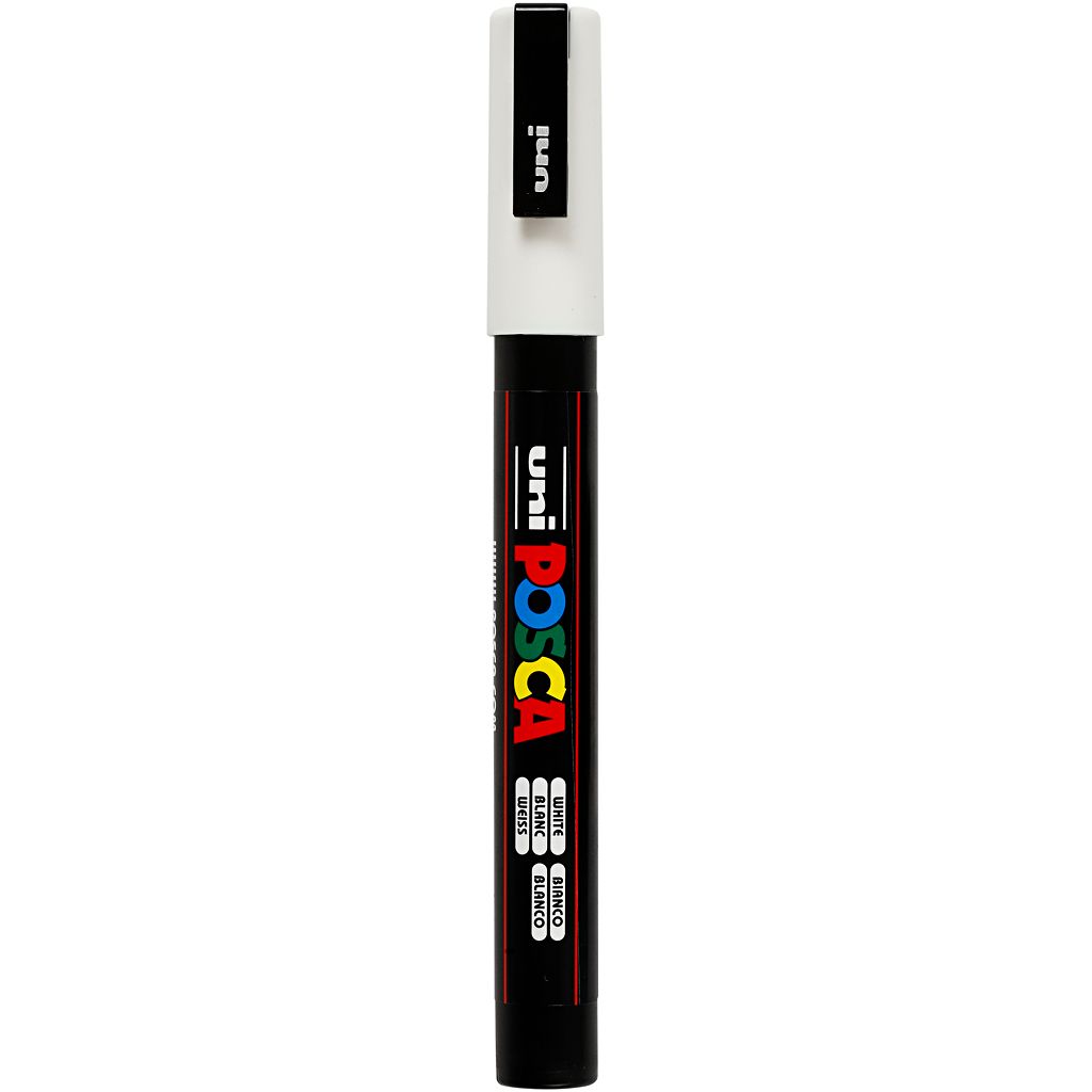 Uni-Ball uni POSCA PC-3M, Schwarz, Weiß Produktbild 