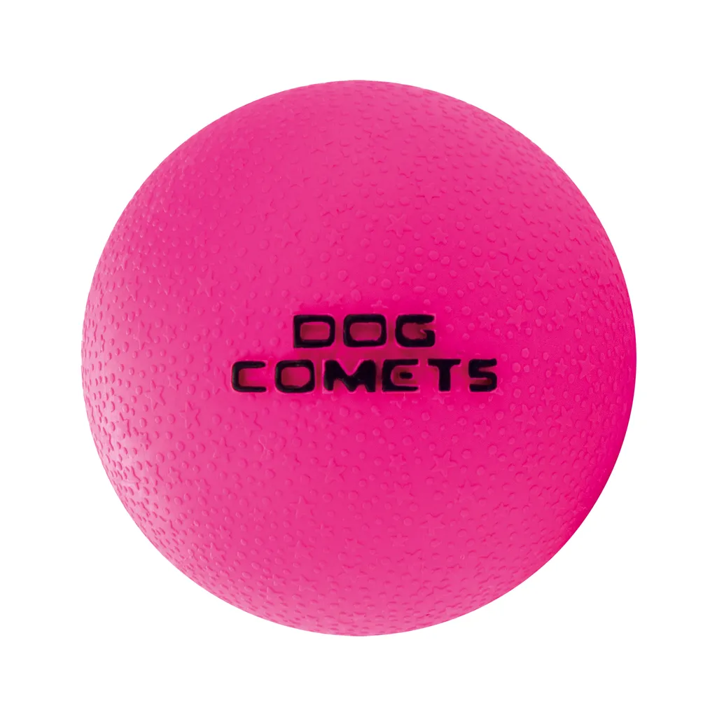 Palla Gomma Piena Stelle Rosa per Cani | Super Rimbalzo e Pulizia Denti