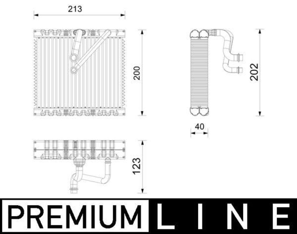 MAHLE AE 270 000P Verdampfer Klimaanlage Klimaverdampfer für VW POLO (AW1, BZ1) Taigo (CS1) für SEAT Arona (KJ7)