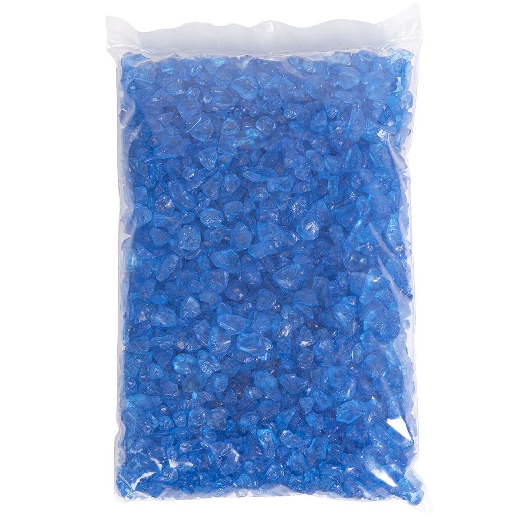 GLASSTEINE 4-10mm. Glaskies 1kg. BLAU Produktbild 