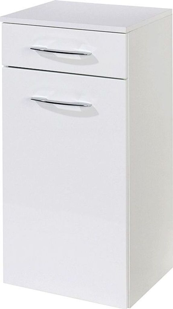 Badezimmerschrank Florent 40cm 1 Tür und 1 Schublade - weiß