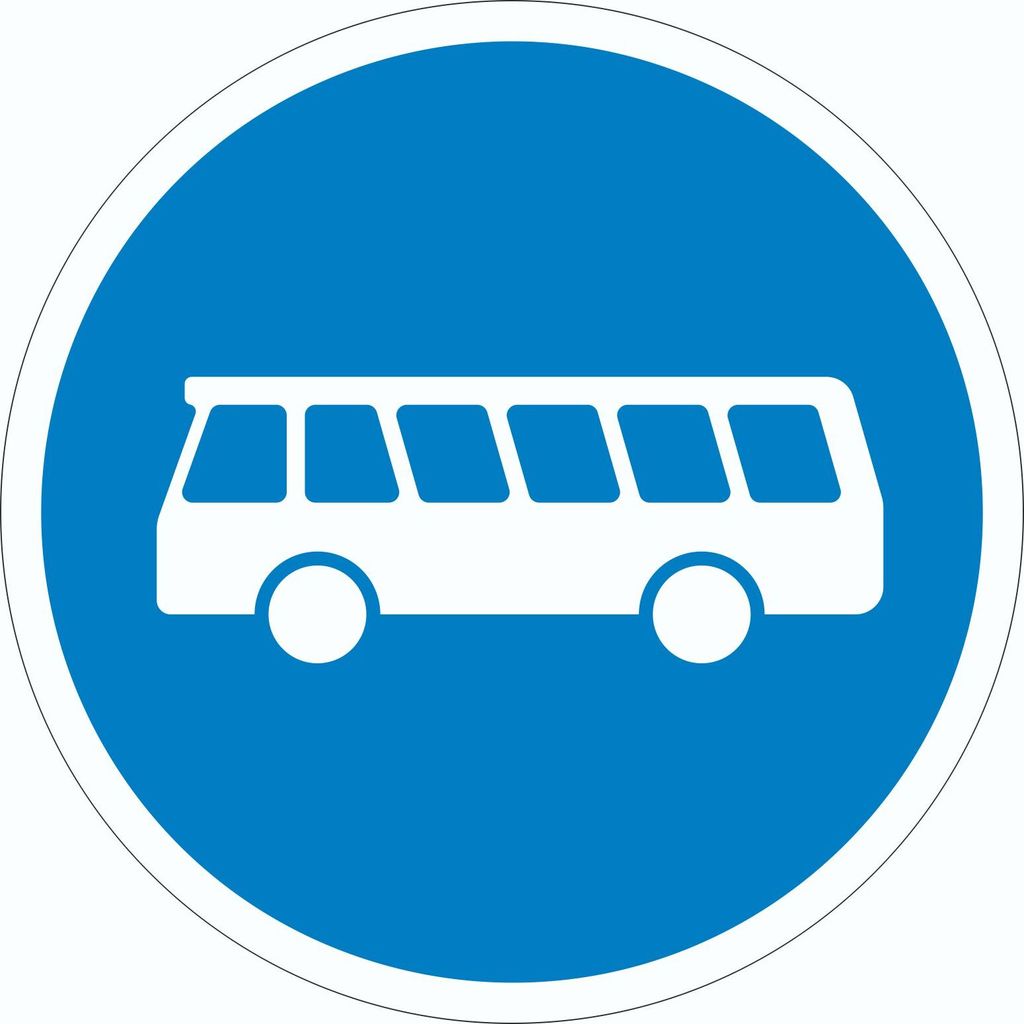 Aufkleber Kreis Busfahrstreifen Symbol Ø75mm
