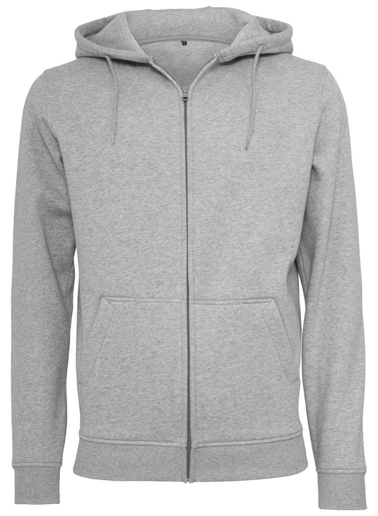 Build Your Brand - Kapuzenpullover Schwere Qualität für Herren/Damen Uni LT1976 (L) (Grau meliert)