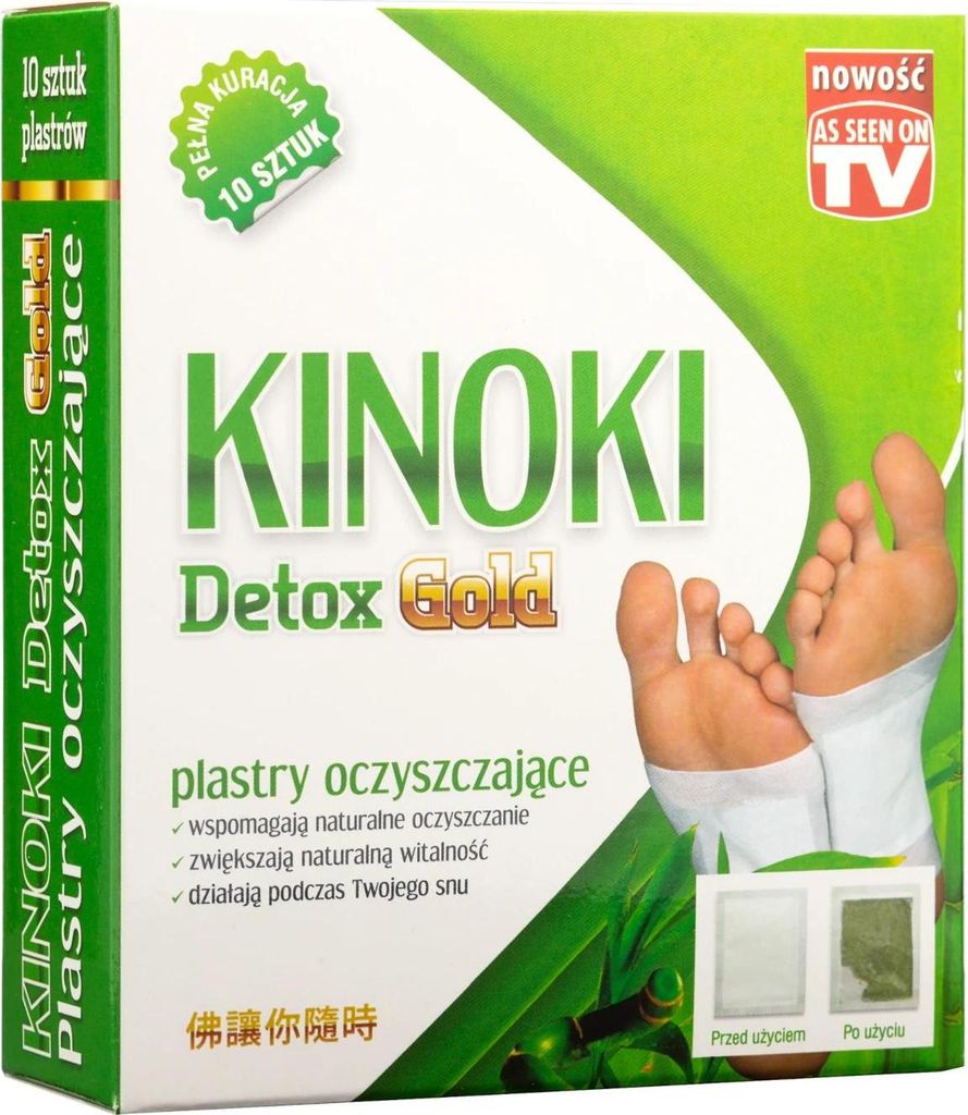 Aura Herbals Kinoki Cerotti detergenti Detox Gold 10 pezzi Immagine del prodotto 