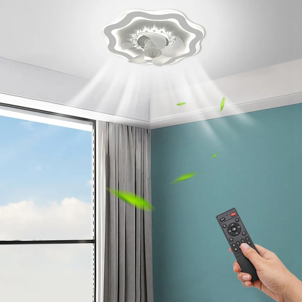 Ventilatore da Soffitto con Luce LED e Telecomando - Motore DC Silenzioso - 3