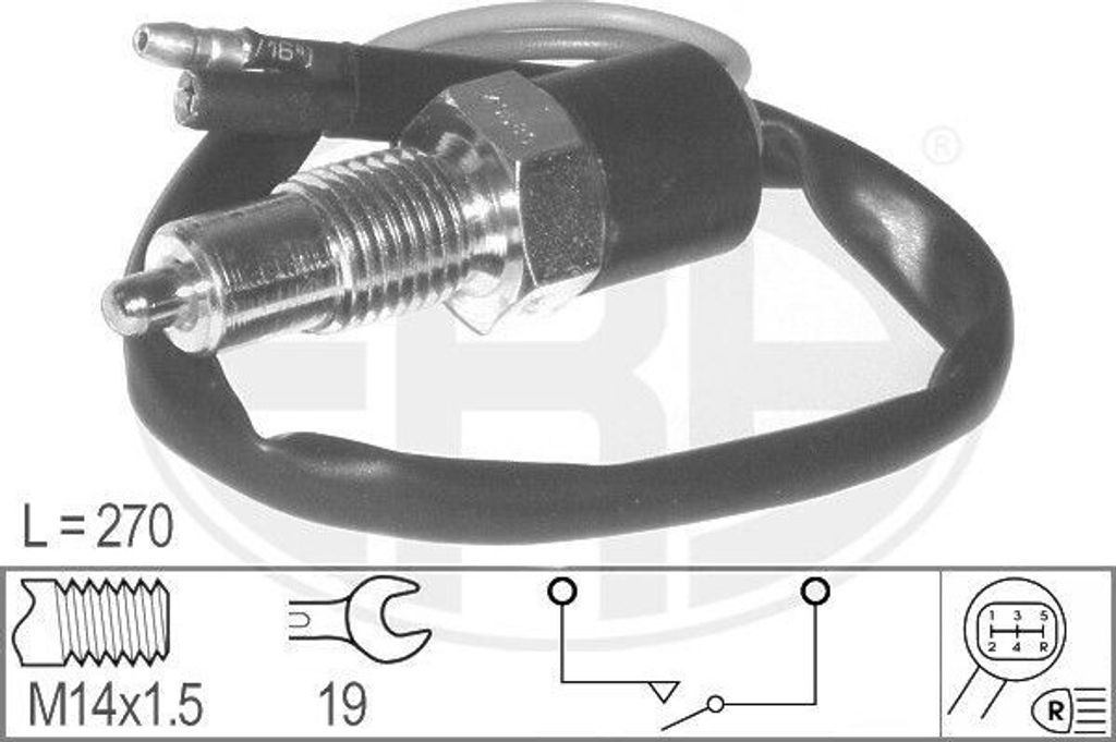 ERA 330762 - OE 35600 689 003 Schalter, Rückfahrleuchte für Accord IV, Accord V, Accord VI, Logo (GA), Prelude, Freelander (L314), Range Rover II...