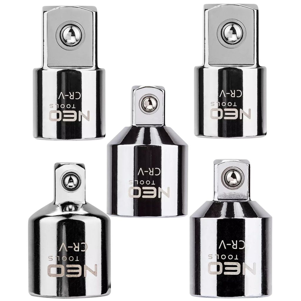 NEO TOOLS 5 Stück Adapter-Satz aus CrV-Stahl | 1/4" auf Produktbild 