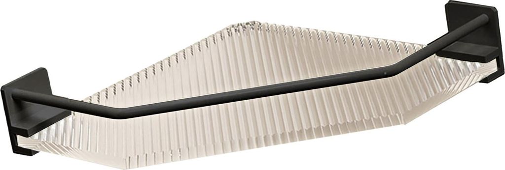 Ecke Dusche Caddy Badezimmer Dusche Veranstalter Acryl Dusche Regal kein Bohren große Kapazität für Bad Wohnheim Küche Dreieck schwarz Single L...