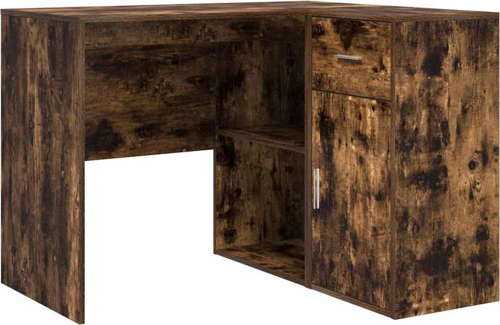 vidaXL Eck-Schreibtisch Geräucherte Eiche 102 x 88 x 75 cm