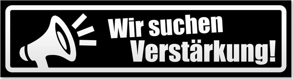 Wir suchen Verstärkung invertiert Magnetschild Schild magnetisch