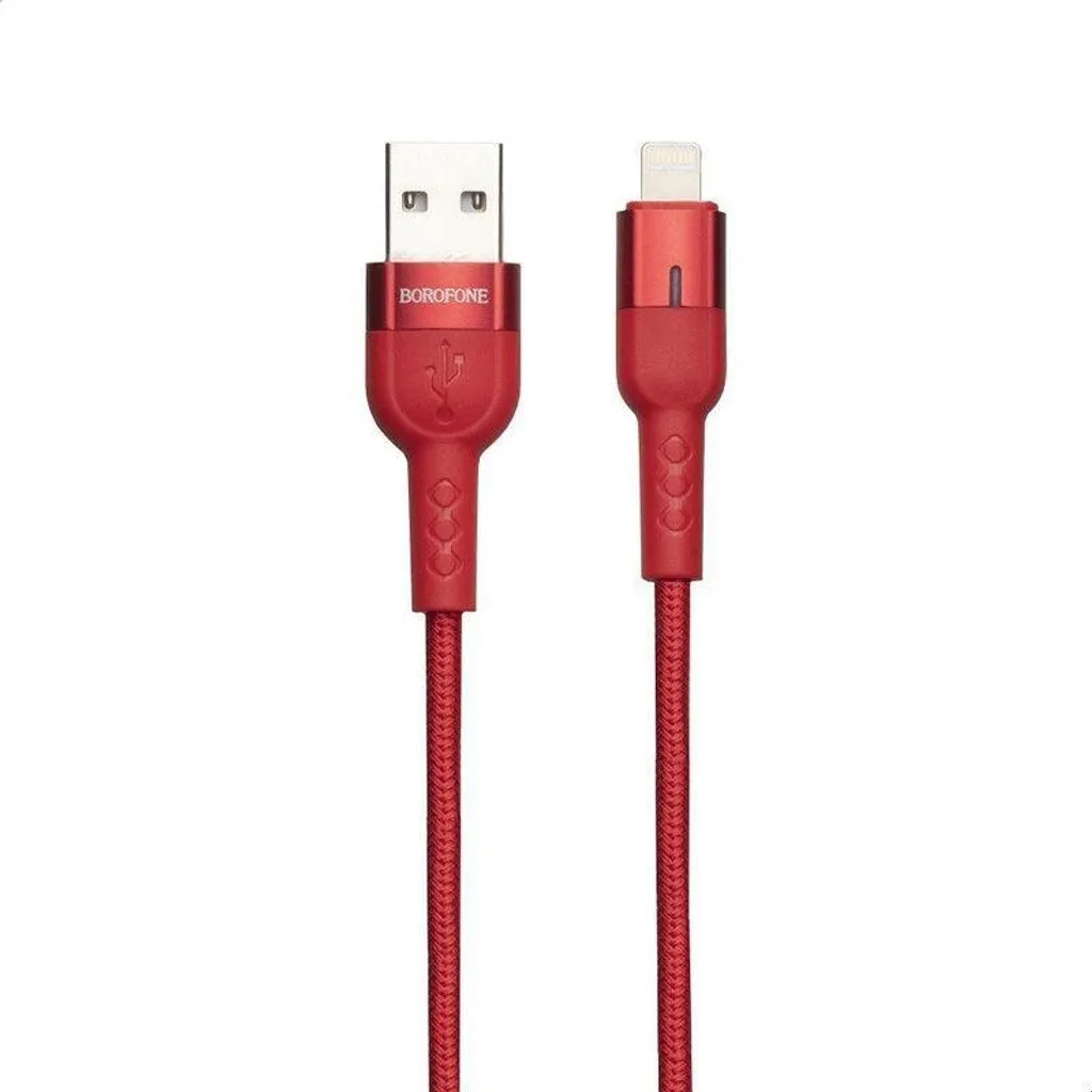 Cavo Borofone Starlight Rosso: Eleganza e Potenza per iPhone 1,2m