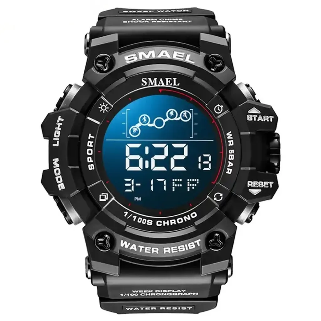 Regala un'Emozione: Orologio SMAEL Digi Nero per Uomo Dinamico