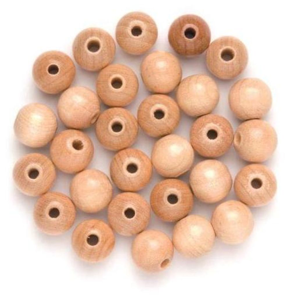 Glorex Holzperle natur 8 mm - 80 Stück Produktbild 