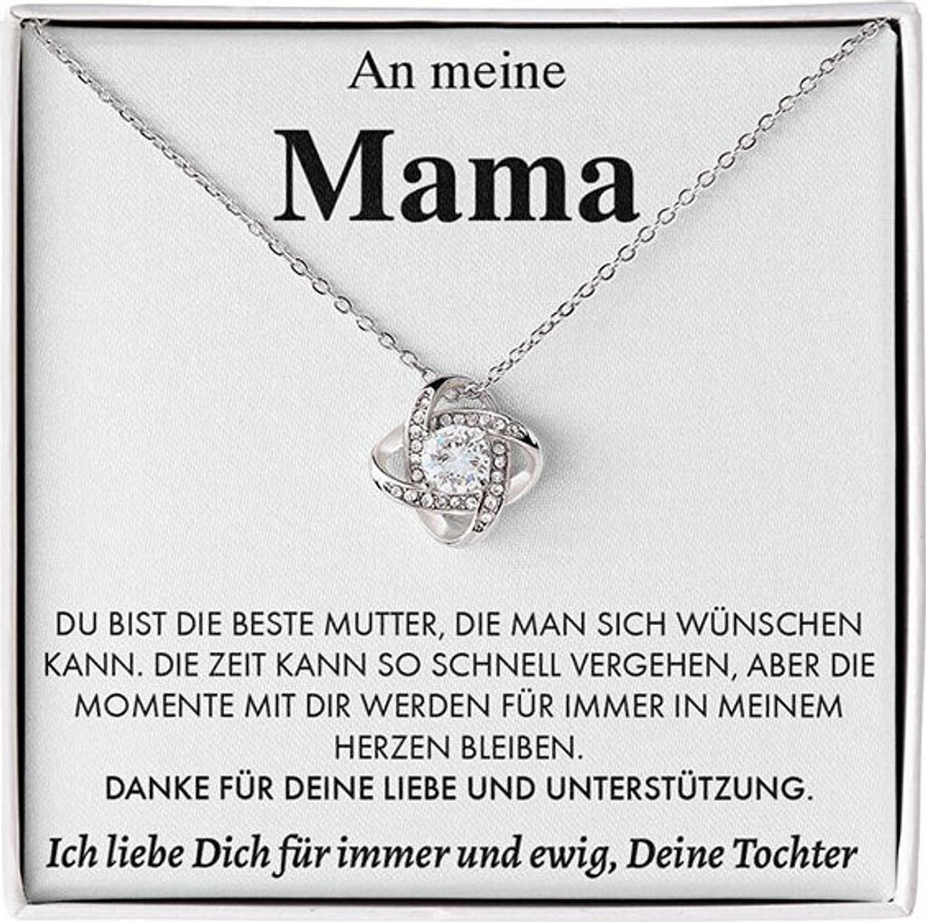 Halskette mit 14K Weißgold und Zirkonia-Kristallen SAMIRA - Produktbild 