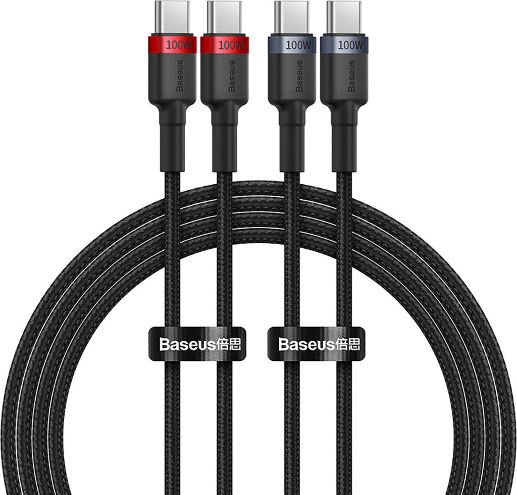 Baseus Cafule Doppelpack USB-C auf USB-C Kabel 1m, 100W, Produktbild 
