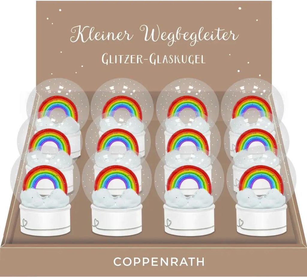 Glitzer-Glaskugel Regenbogen Image du produit 