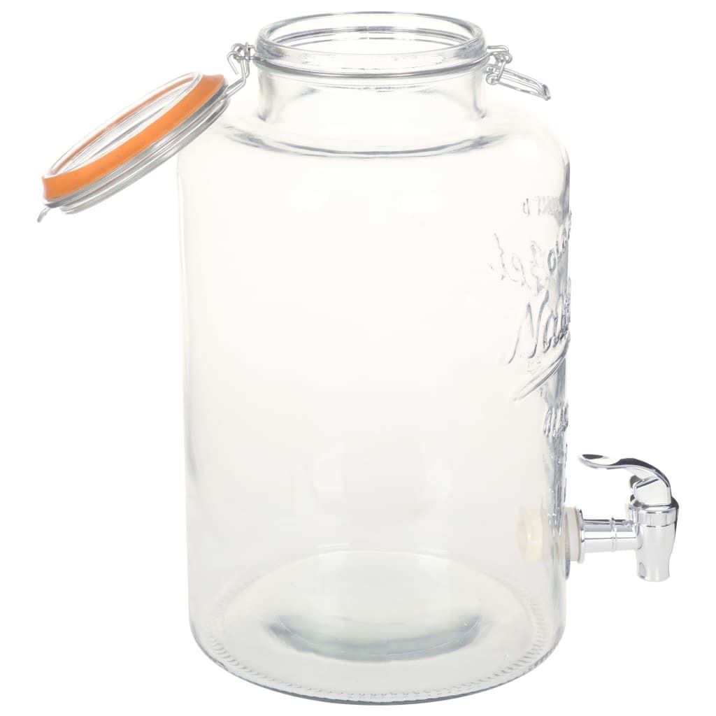 Cloris DesignMöbel Schanksäulen - Transparent Wasserspender XXL mit Zapfhahn Transparent 8 L Glas Schlichtes4845275