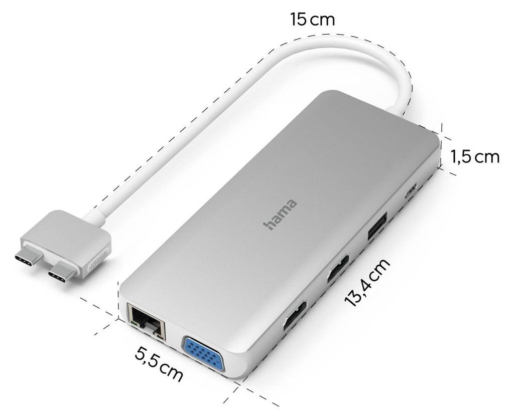 Adattatore per caricabatterie USB C doppio USB C femmina