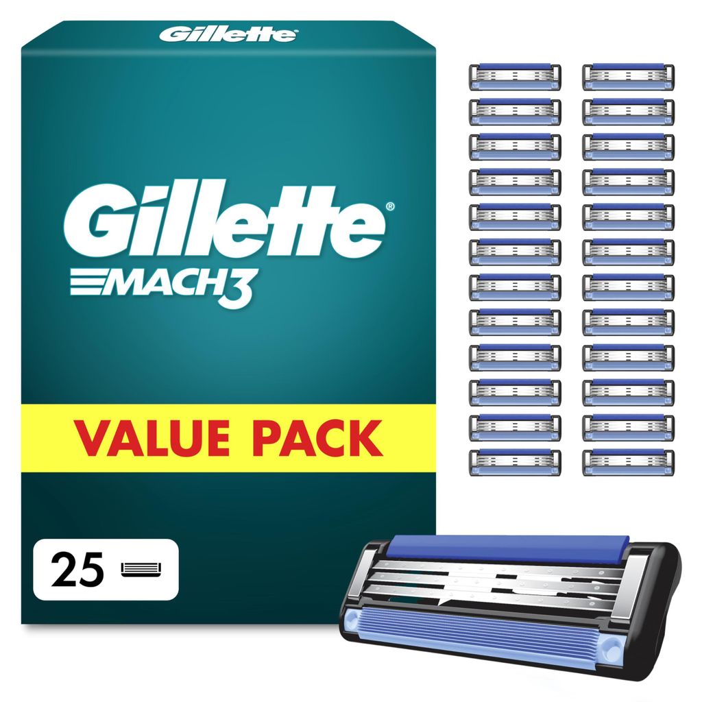 Gillette Mach 3 Klingen Herren, 25 Original Rasierklingen, Produktbild 