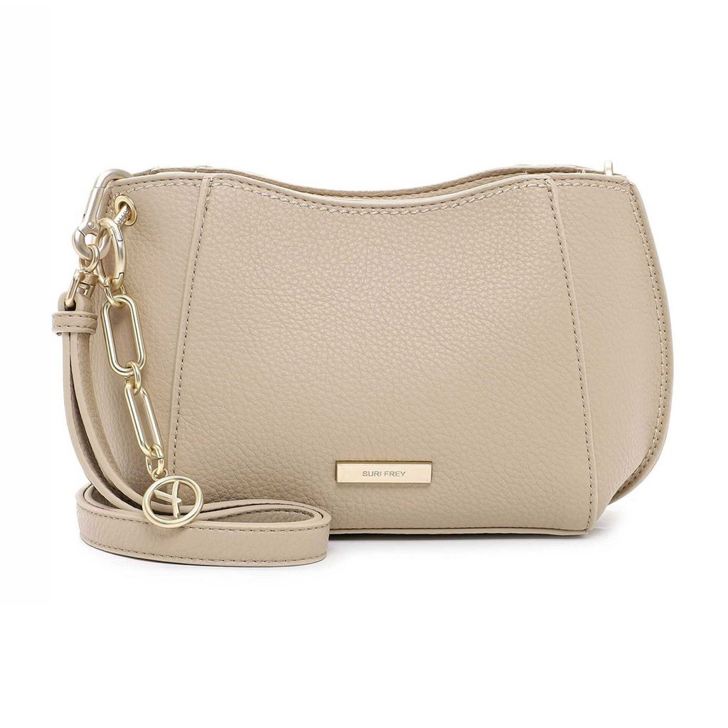 Suri Frey Damen Umhängetasche GINNY Taupe Kunstleder - Vegan-