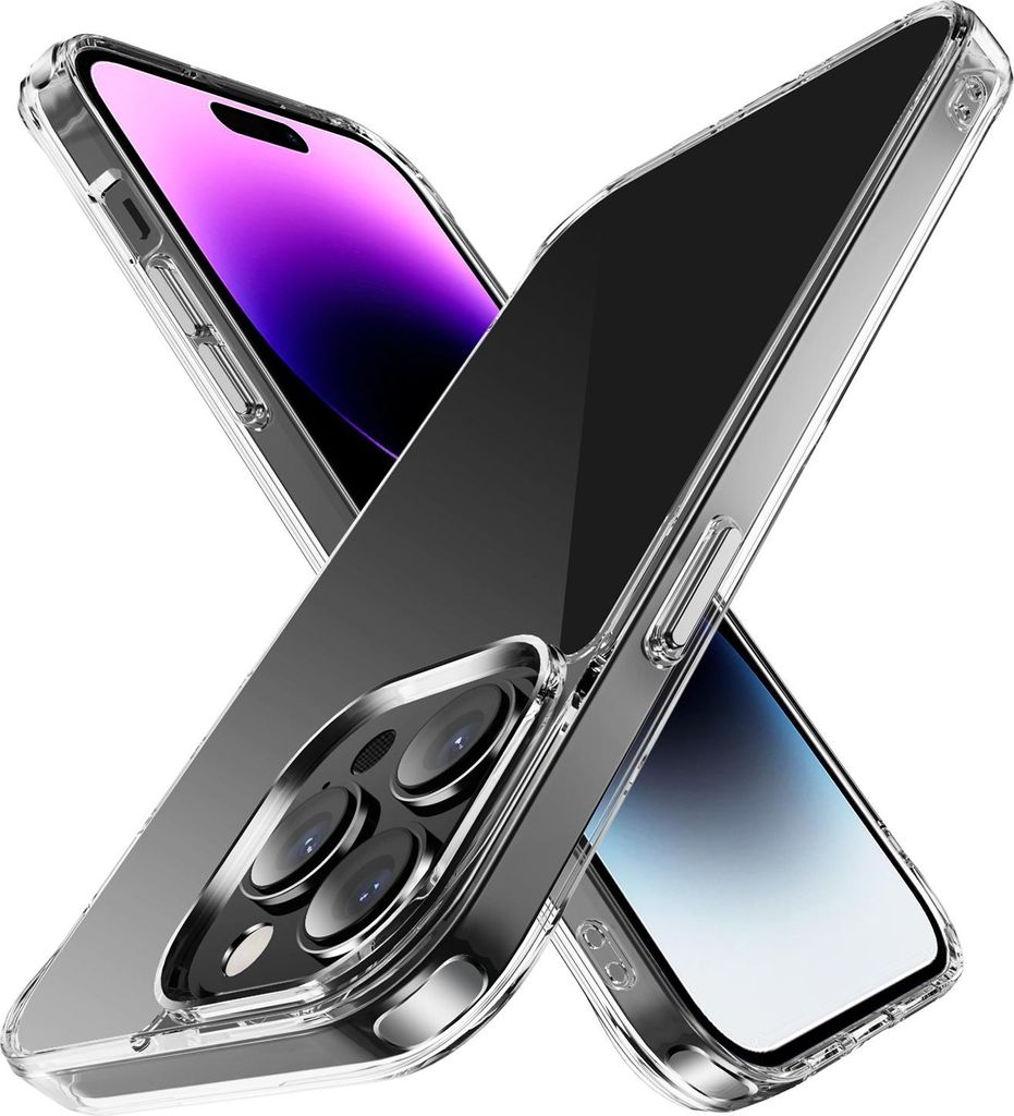 iPhone 14 Pro Max Hülle, Kristall Klar PC Hartschale TPU Bumper Ecke Kante Stoßfest Schutzhülle für iPhone 14 Pro Max