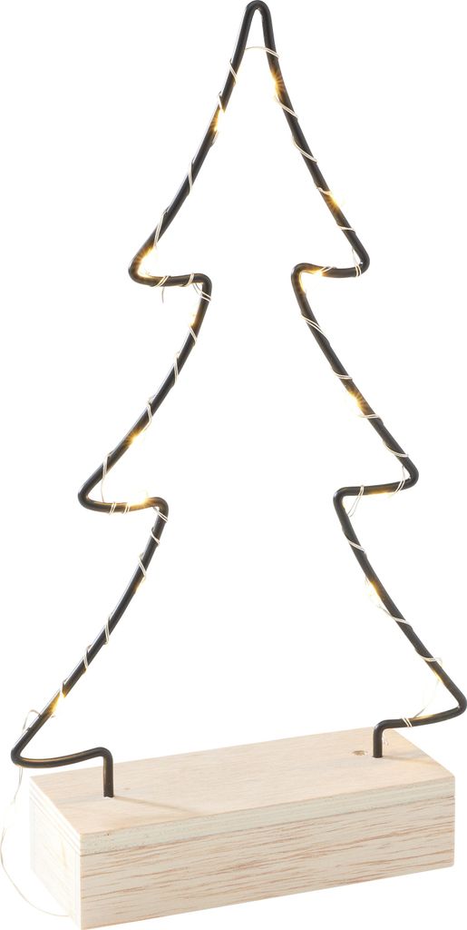 VBS Dekoring Lichterglanz mit Dekosockel, 3-teilig, ideal für Adventsdekoration Tannenbaum