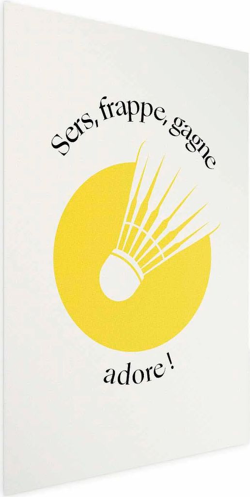 Posterpapier Poster - Shuttlecock Against the Yellow Sun 21x30 cm Abstrakt i-B-10058-ao-a