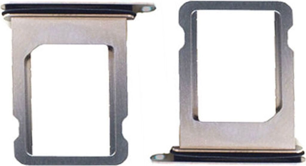 Sim Karten Halter Adapter Sim Tray für Apple iPhone X (10) + Dichtung Silber