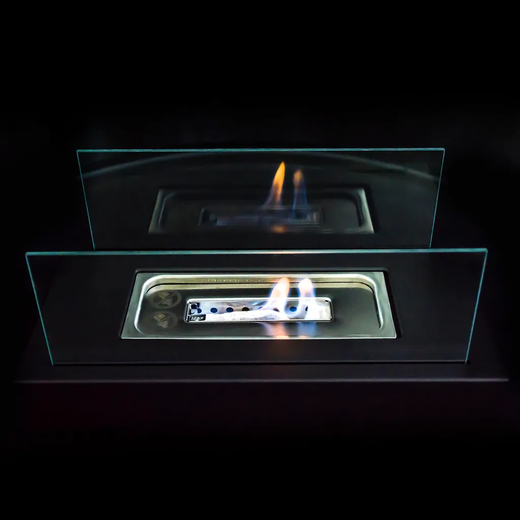 Cheminée de table sans fumée pour appartement avec vitres de protection - 6