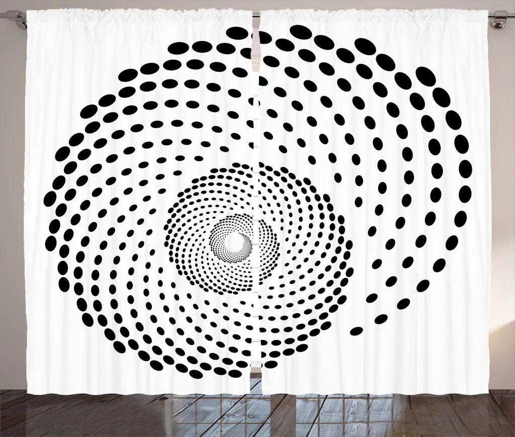 Tenda ABAKUHAUS Bianco Nero 280x175 cm - Arredo Moderno Rustico