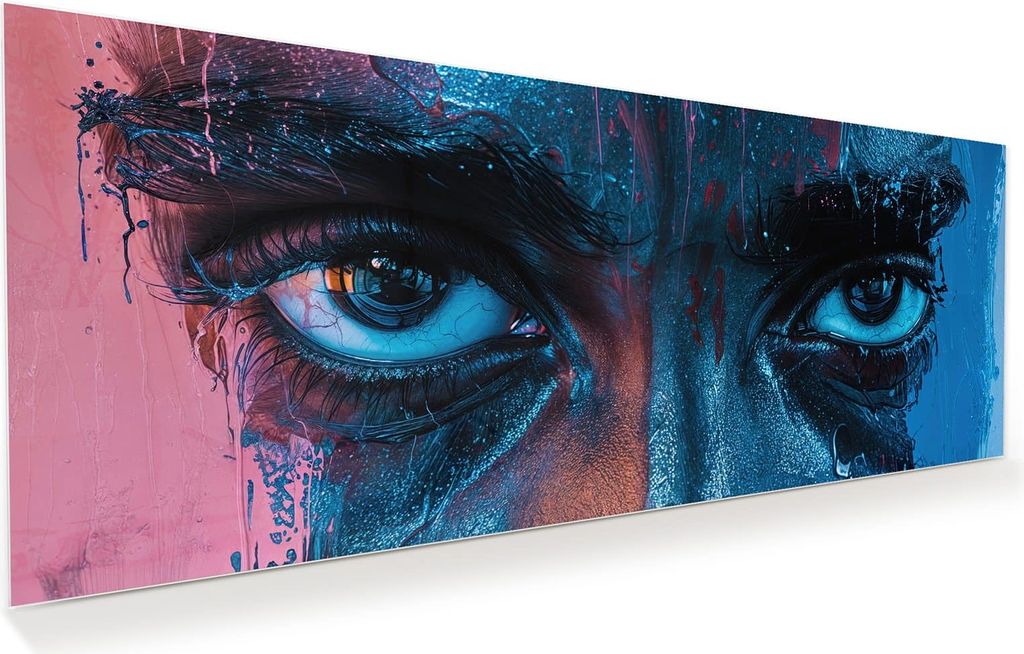 Glasbild 100x40cm in XXL für Wohnzimmer, Schlafzimmer Motiv Blick ins Unbekannte