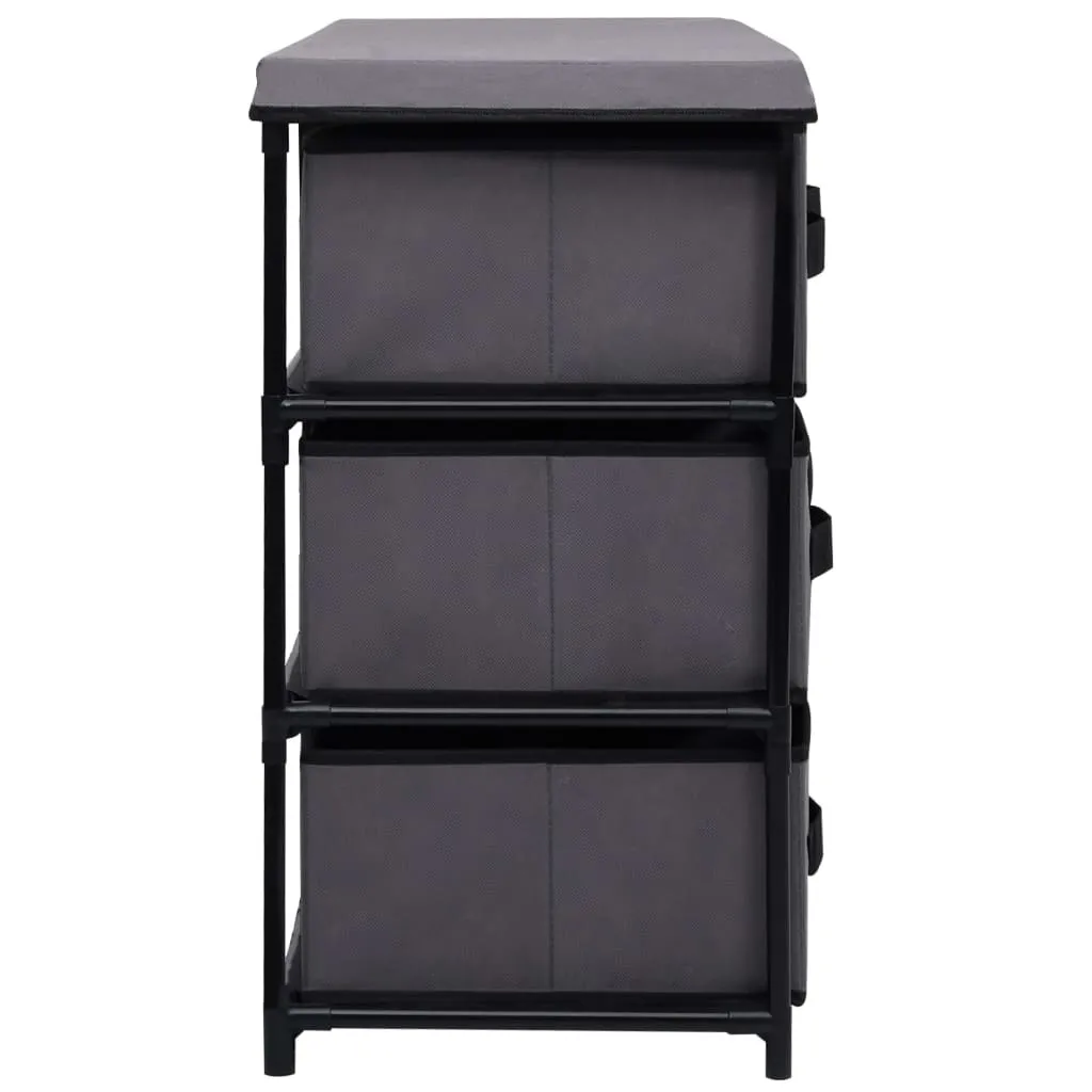 Meuble 6 tiroirs en acier robuste 55x29x55 cm - Finition gris mat