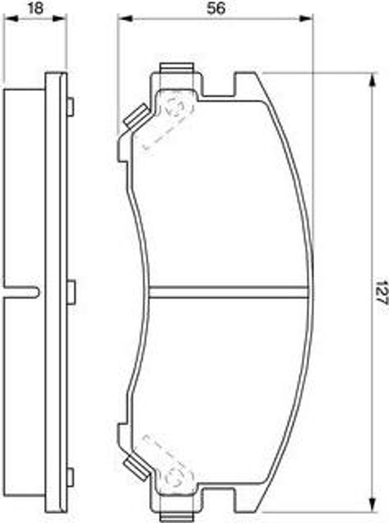 BOSCH Bremsbeläge Satz Vorne für SUBARU LEONE II 0 986 461 134