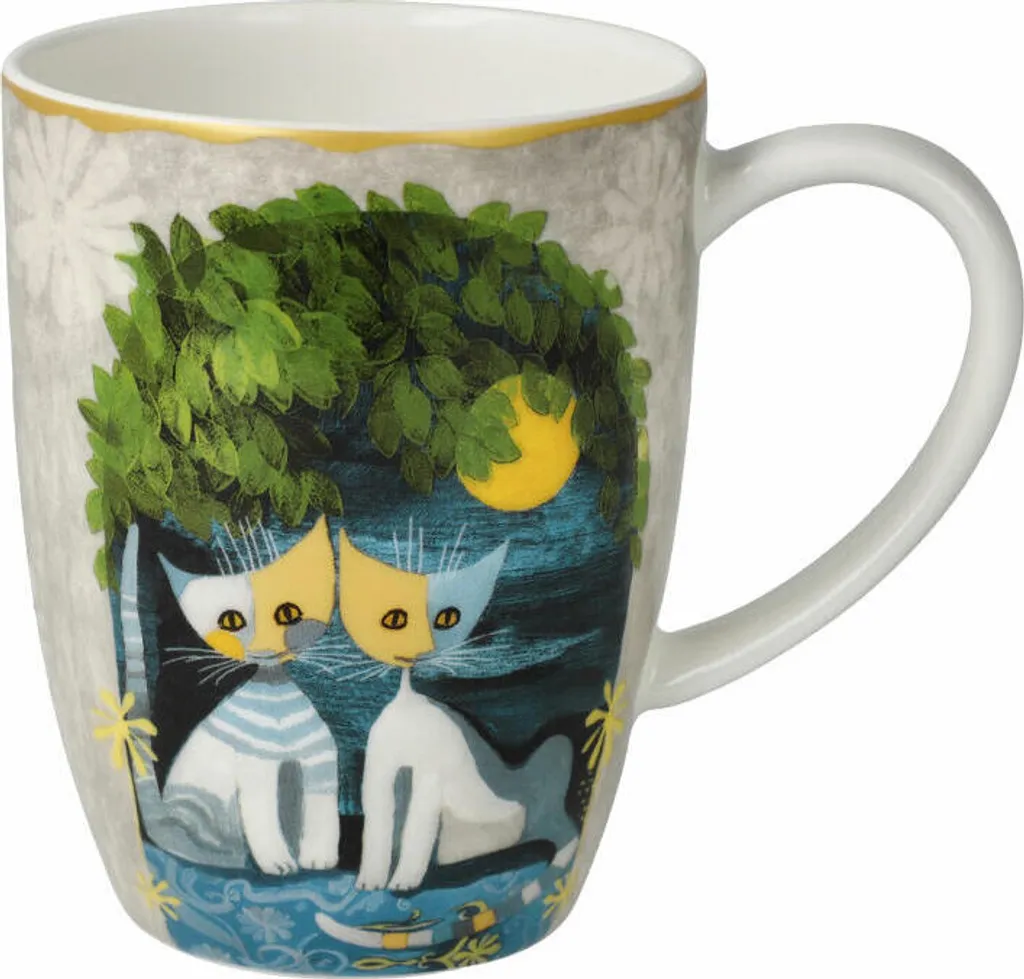 Regalo Originale: Tazza Gatti Goebel Wachtmeister Fine Bone China