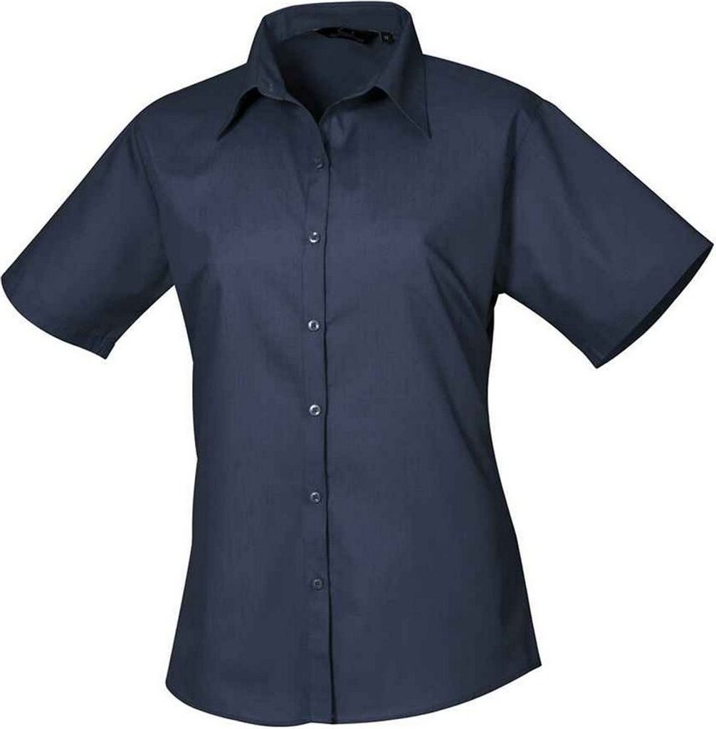 Premier - Bluse für Damen kurzärmlig PC5624 (46 DE) (Marineblau)
