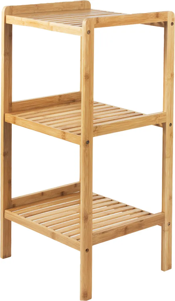 Étagère Salle de Bain Bambou Naturel 3 Plateaux : Durable et Écologique