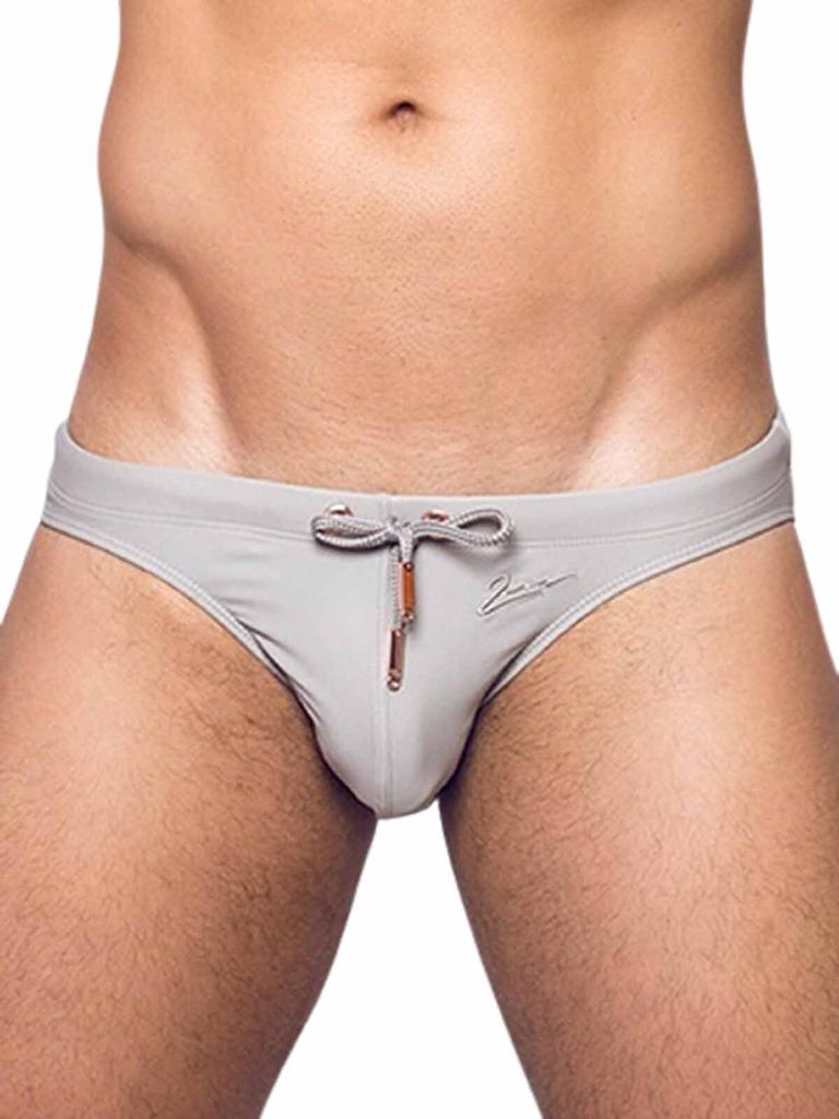 2Eros Signature Print Swim Brief Swimwear String Brown L